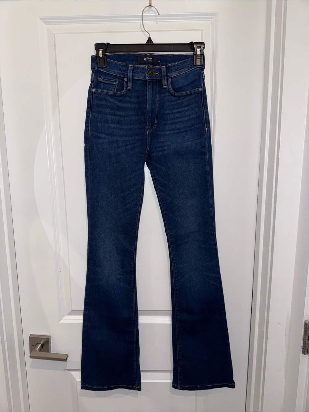 Hudson Jeans Dark Blue High-Rise Flare Jeans